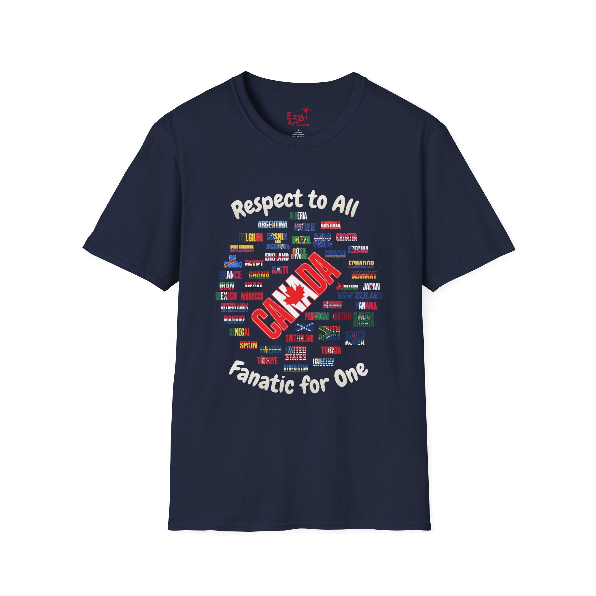 Canada Fan Soccer Tee | White Text | Lightweight
