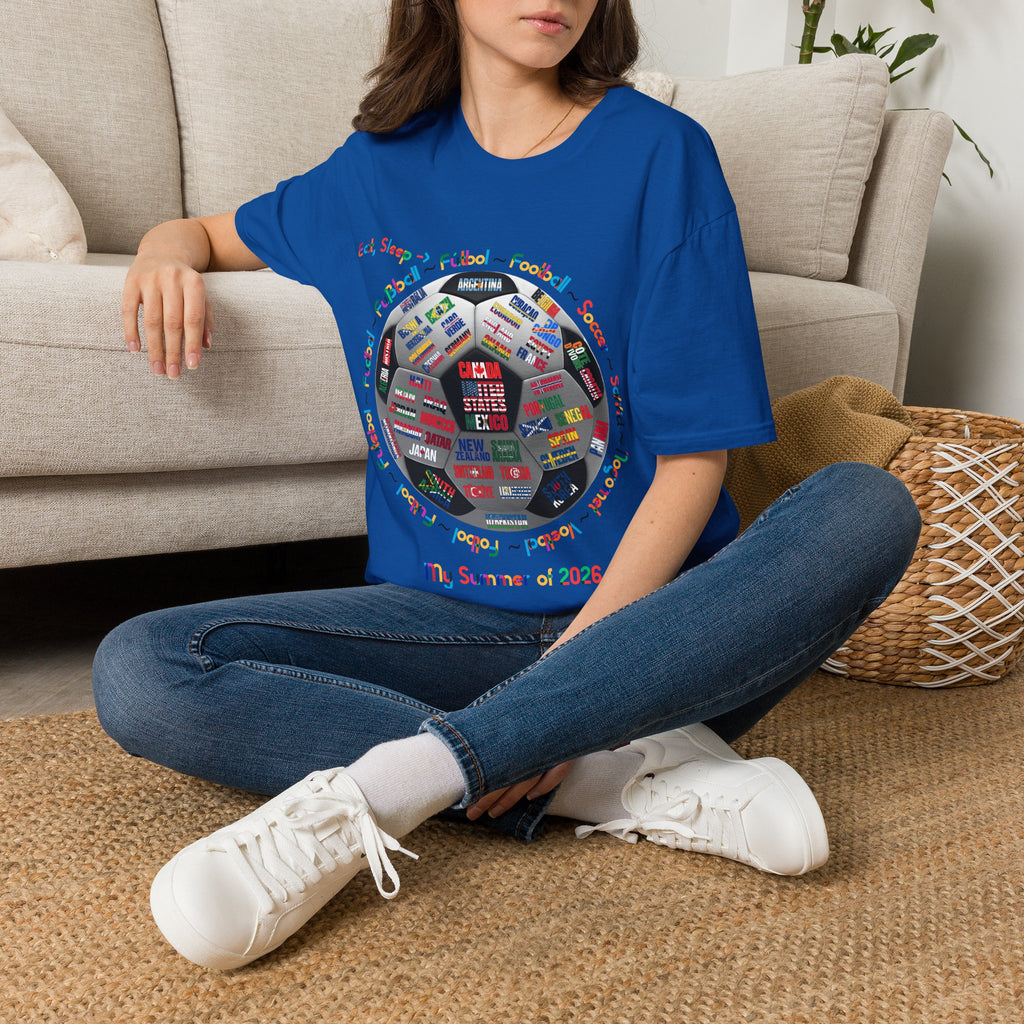 Soccer World Cup | “Eat, Sleep, Football, My Summer 2026" | Colorful Text | Lightweight