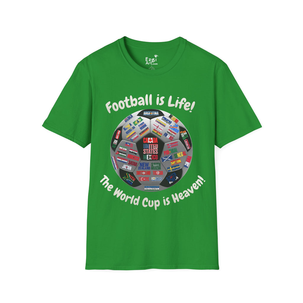 World Cup is Heaven | All Teams Ball Design | White Text | Lightweight