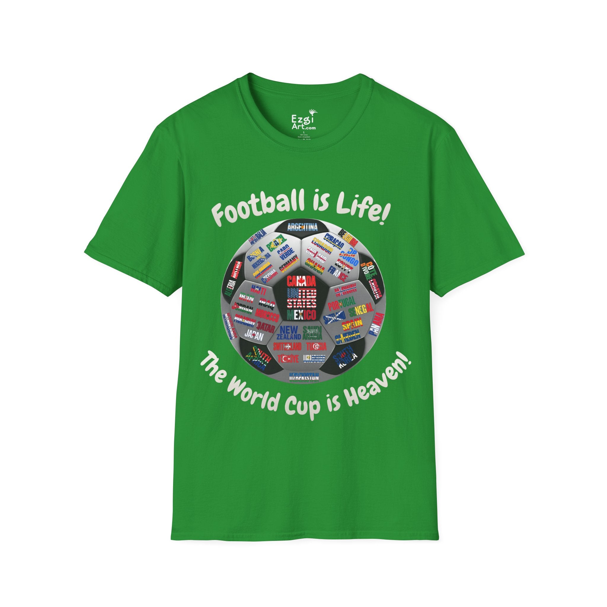 World Cup is Heaven | All Teams Ball Design | White Text | Lightweight