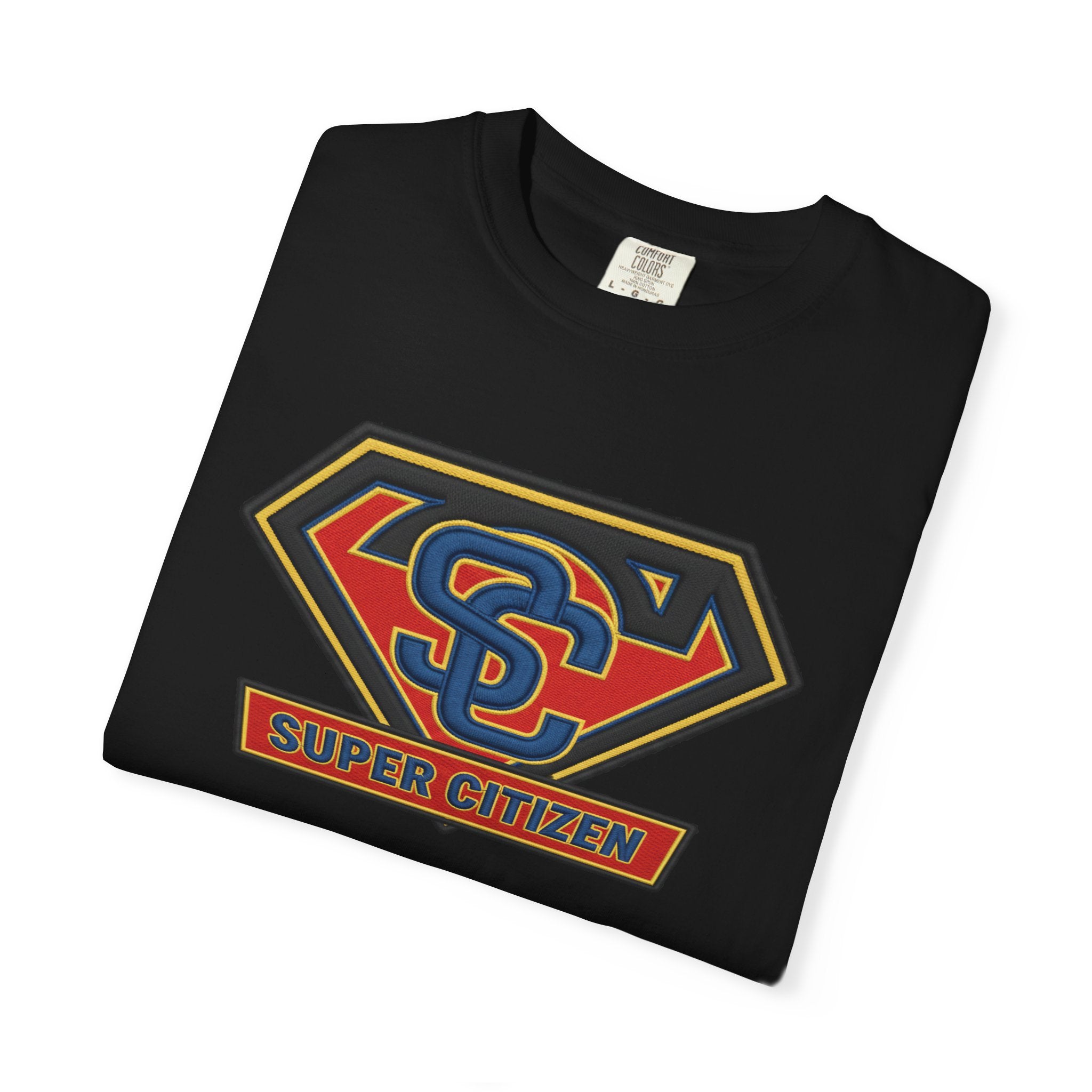 Super Citizen Graphic T-Shirt — "Pays More Tax Than" Protest Tee (Yellow Text) - A protest tee for everyday people. Regular citizens pay more taxes than wealthy ones. Wear it to show your frustration...