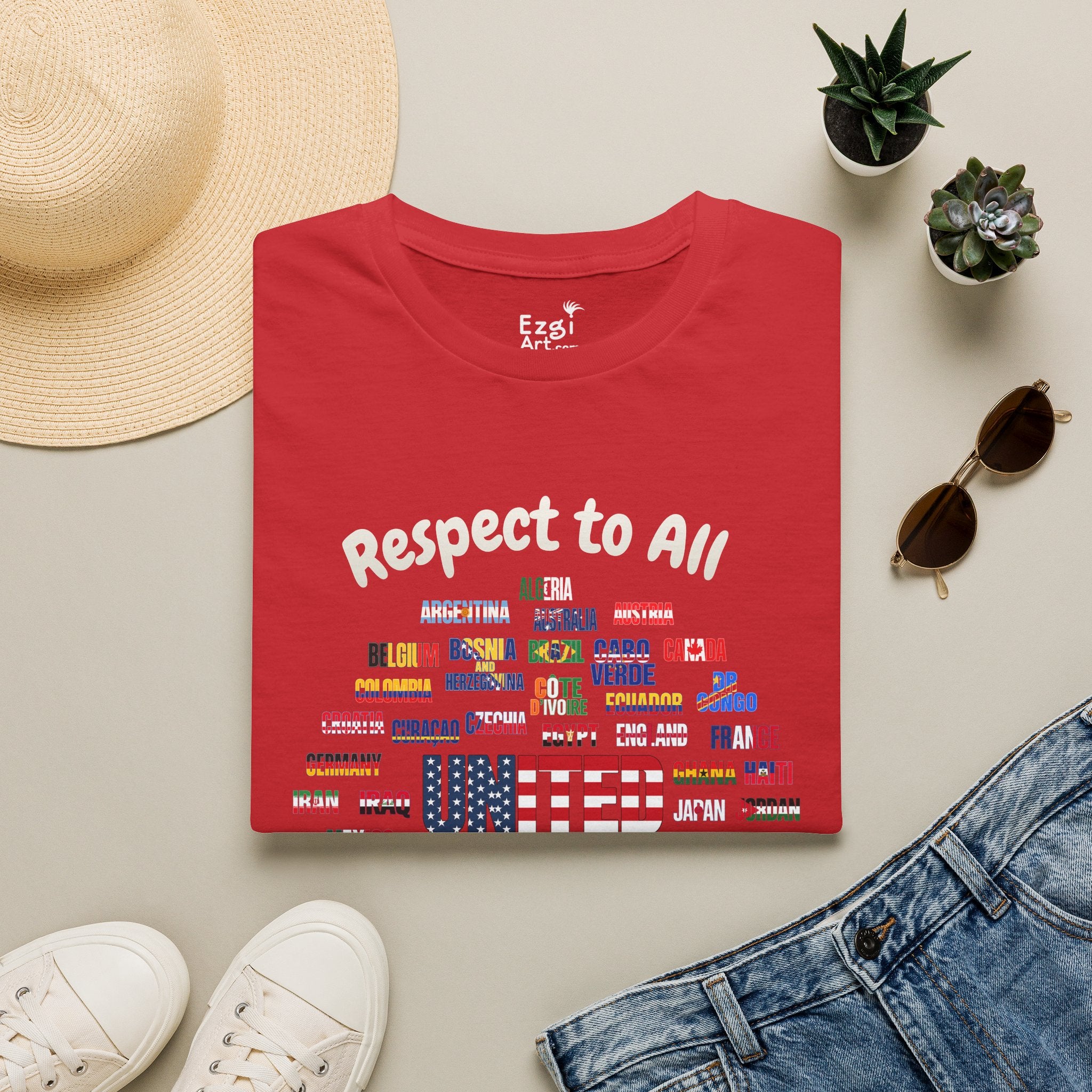 USA Fan Soccer Tee | White Text | Lightweight