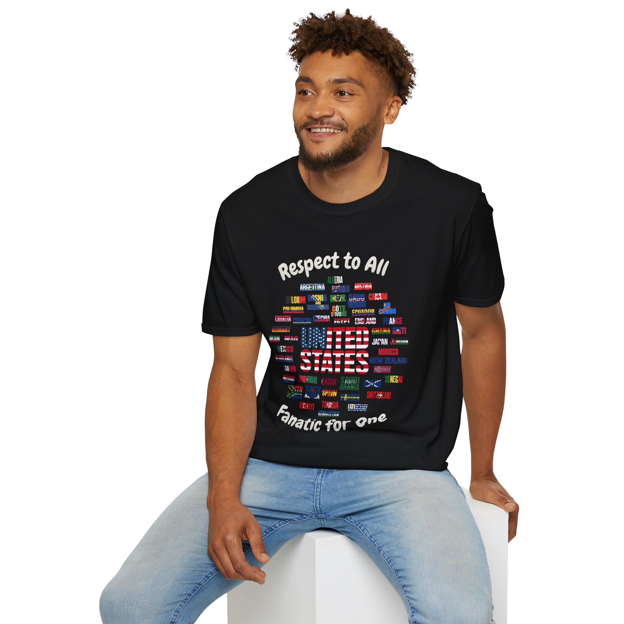 USA Fan Soccer Tee | White Text | Lightweight