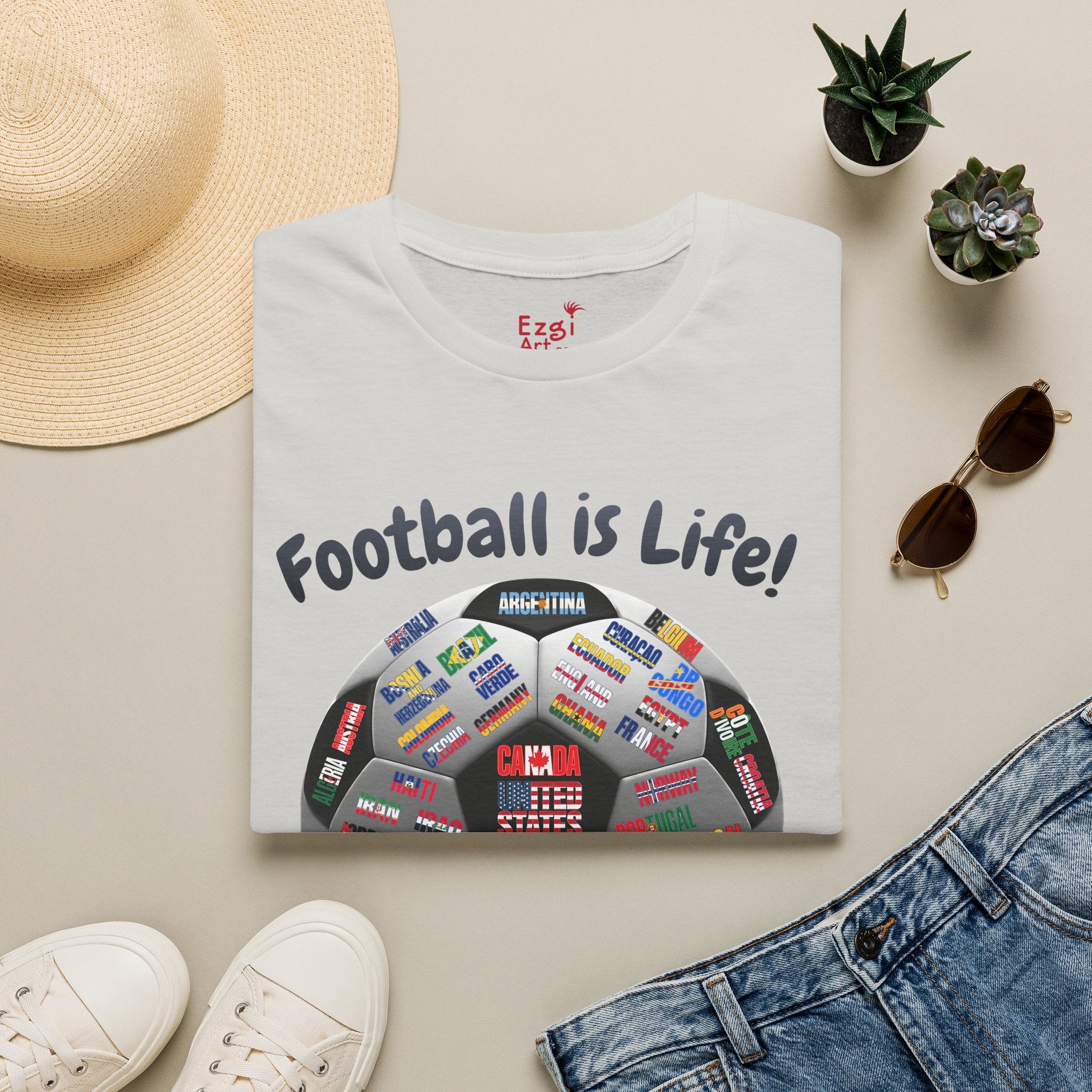 World Cup is Heaven | All Teams Ball Design | Dark Text | Lightweight