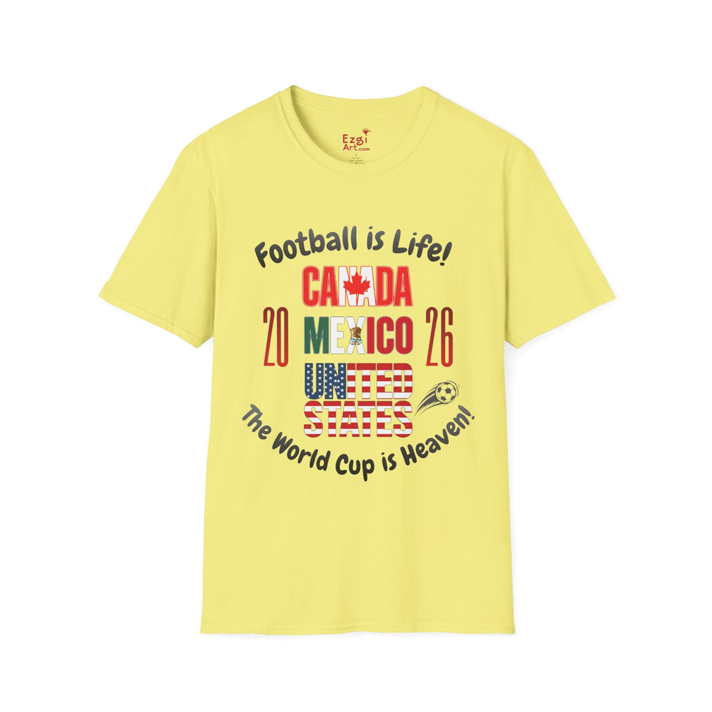 Canada Mexico USA 2026 World Cup | Heaven | Dark Text | Lightweight