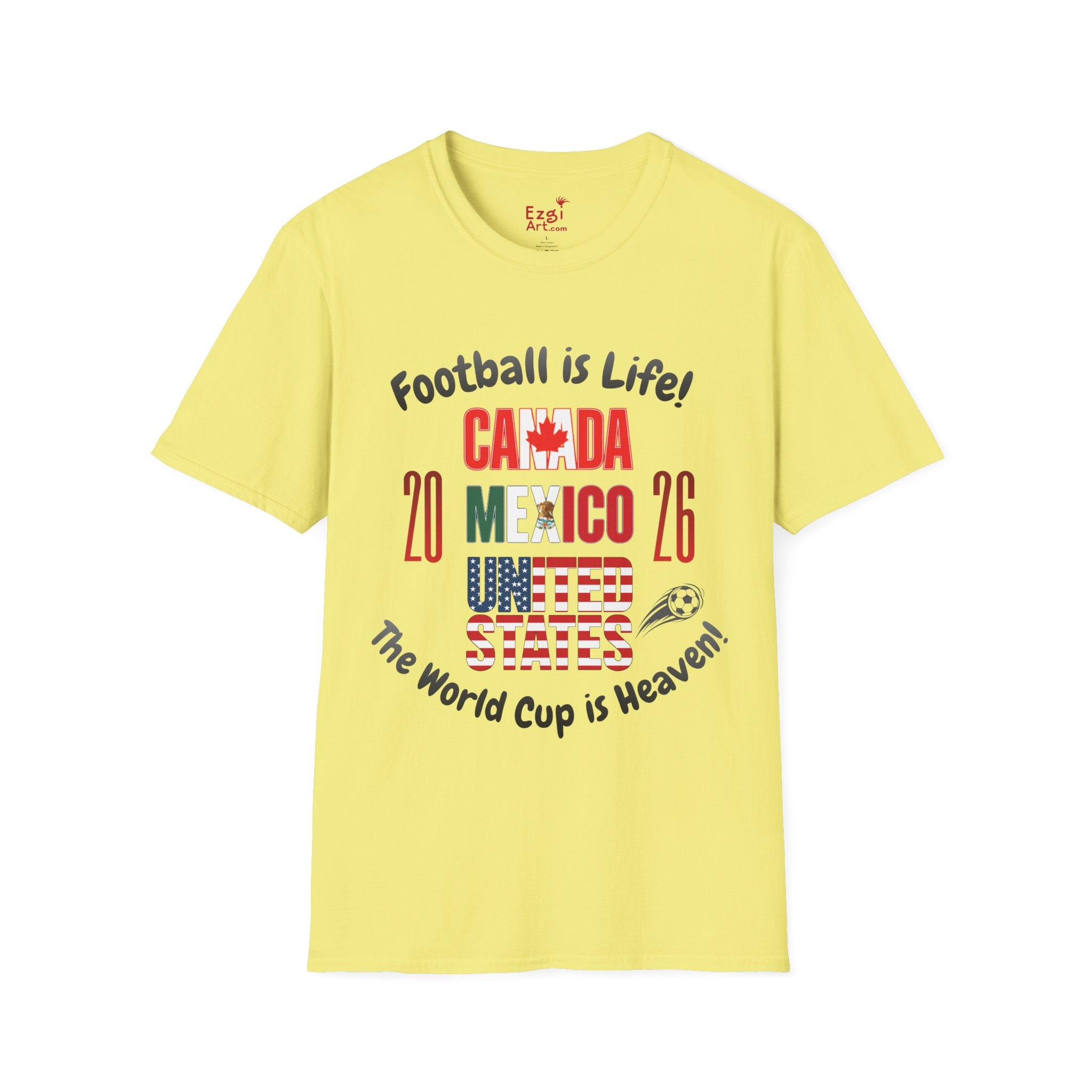 Canada Mexico USA 2026 World Cup | Heaven | Dark Text | Lightweight