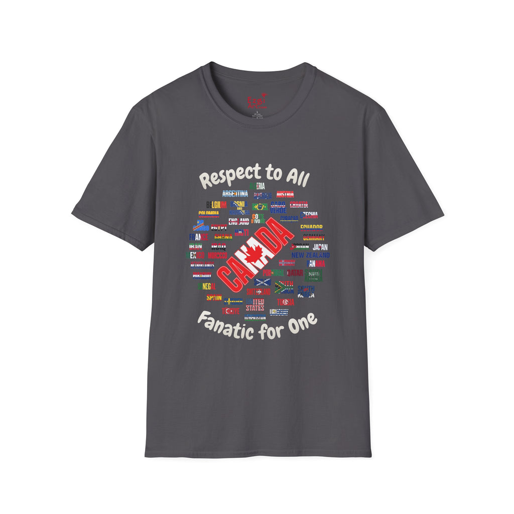 Canada Fan Soccer Tee | White Text | Lightweight