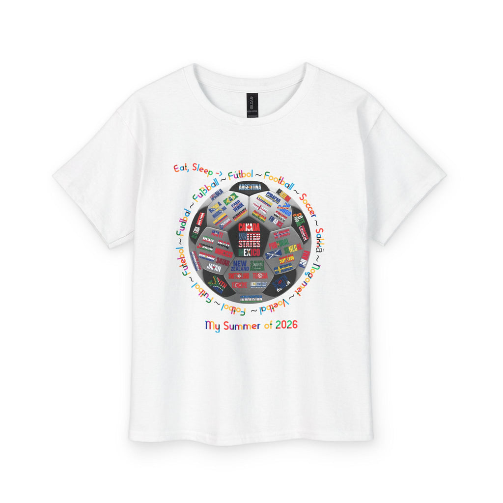 Youth | Soccer World Cup “Eat, Sleep, Football, My Summer 2026" | Colorful Text | Lightweight