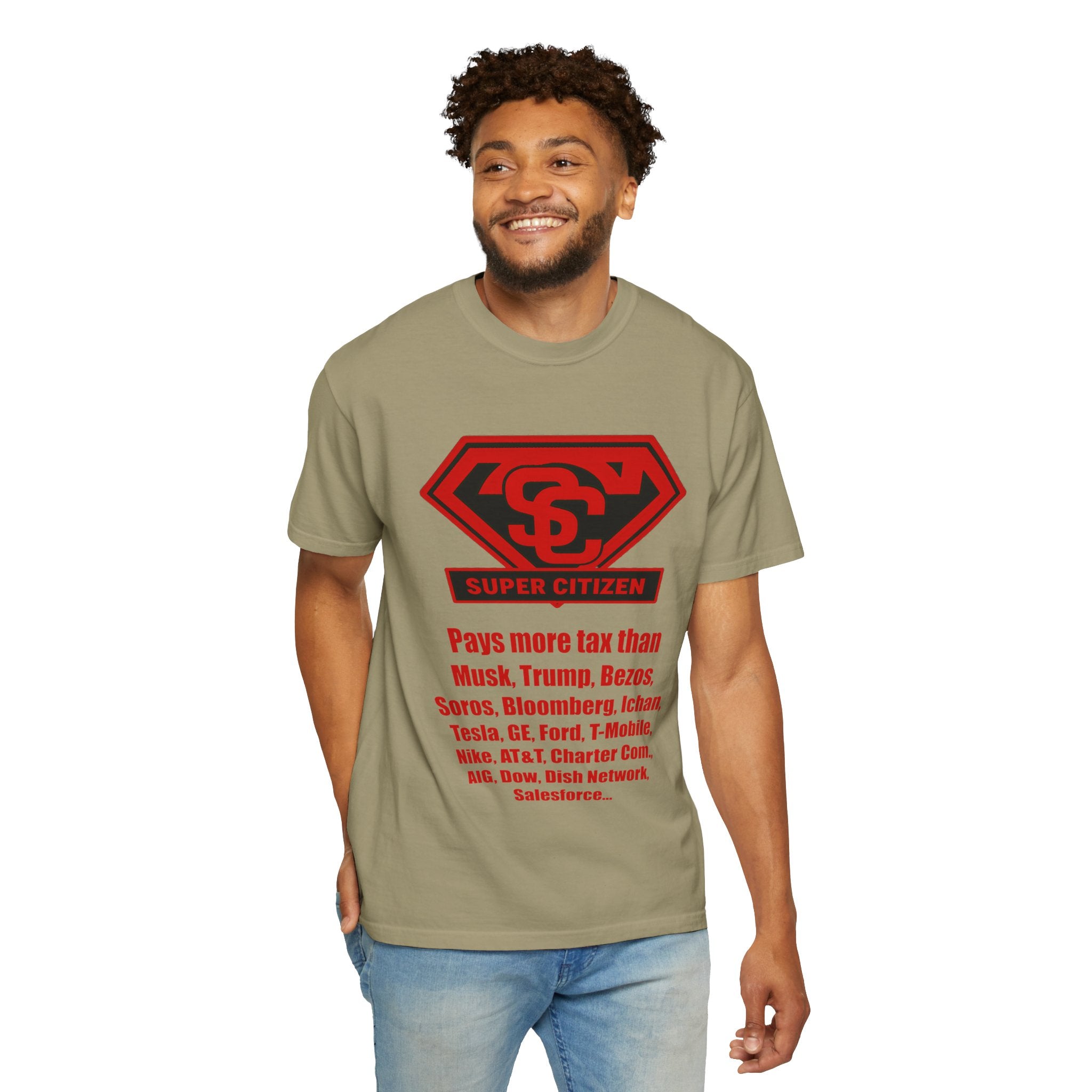 Super Citizen Graphic T-Shirt — "Pays More Tax Than" Protest Tee (Special Edition) - A protest tee for everyday people. Regular citizens pay more taxes than wealthy ones. Wear it to show your...