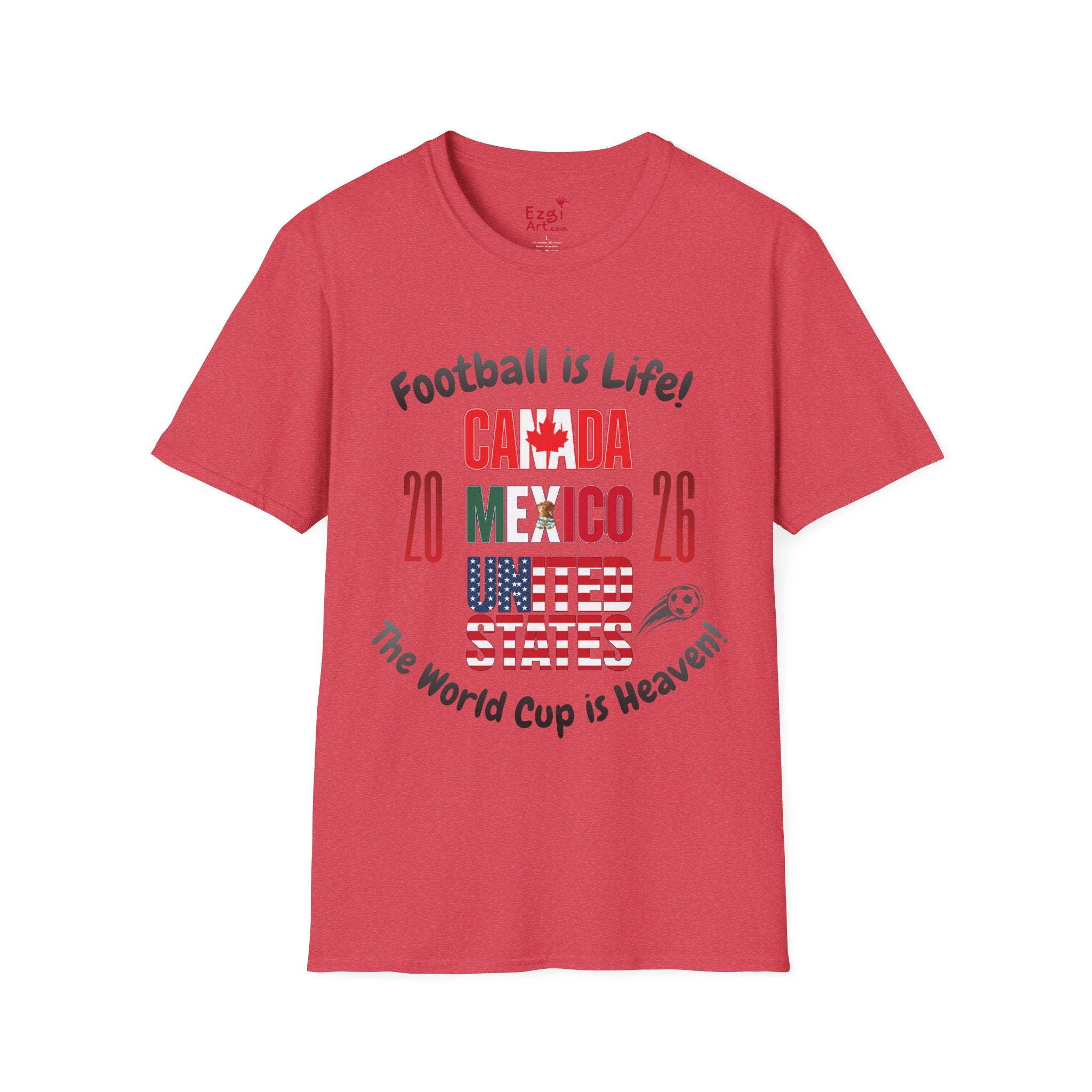 Canada Mexico USA 2026 World Cup | Heaven | Dark Text | Lightweight