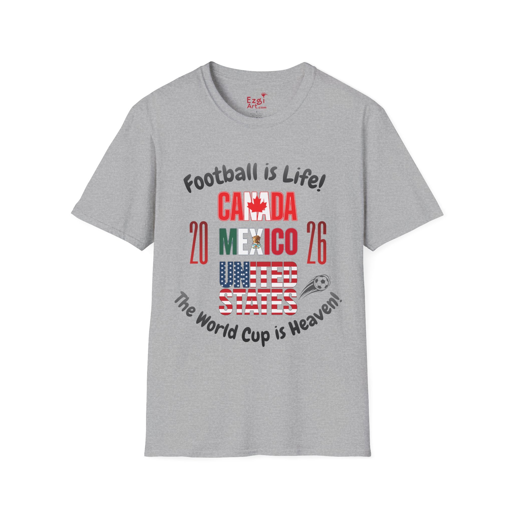 Canada Mexico USA 2026 World Cup | Heaven | Dark Text | Lightweight