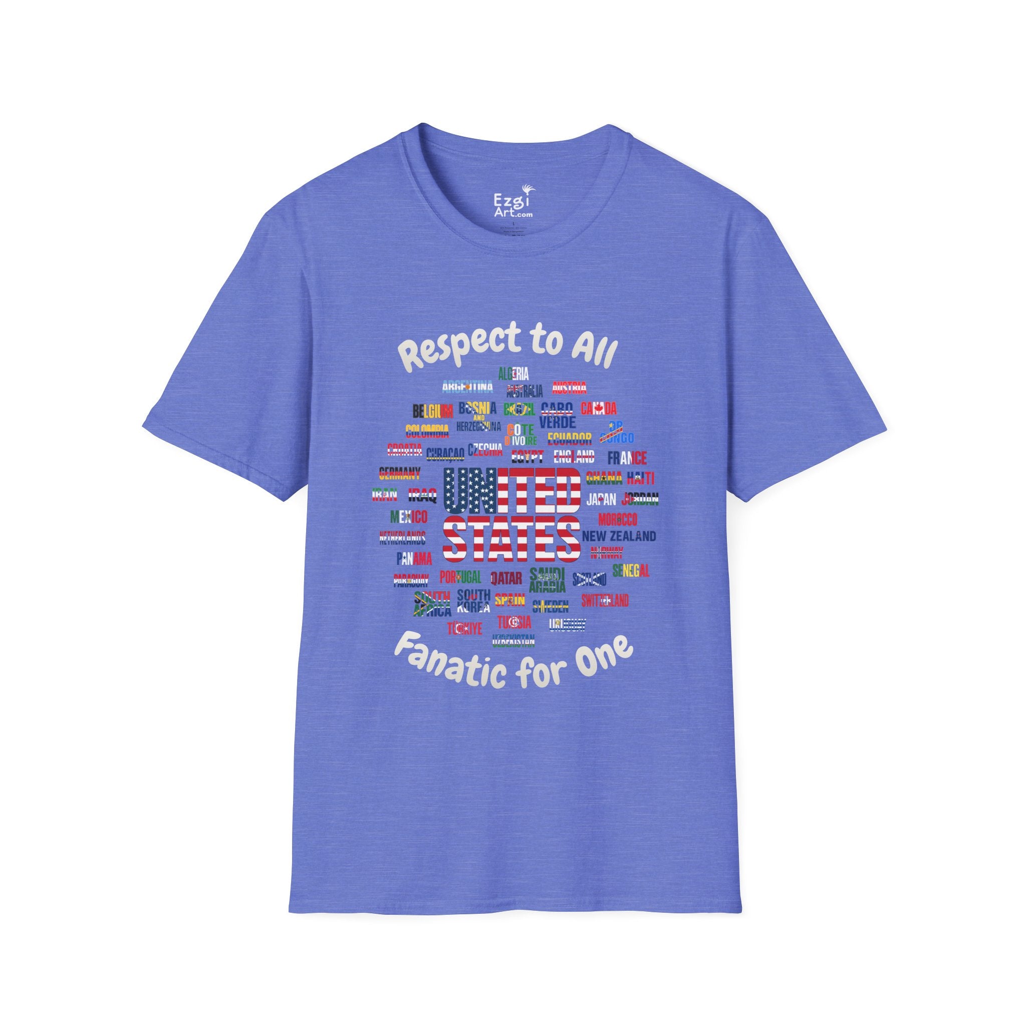 USA Fan Soccer Tee | White Text | Lightweight