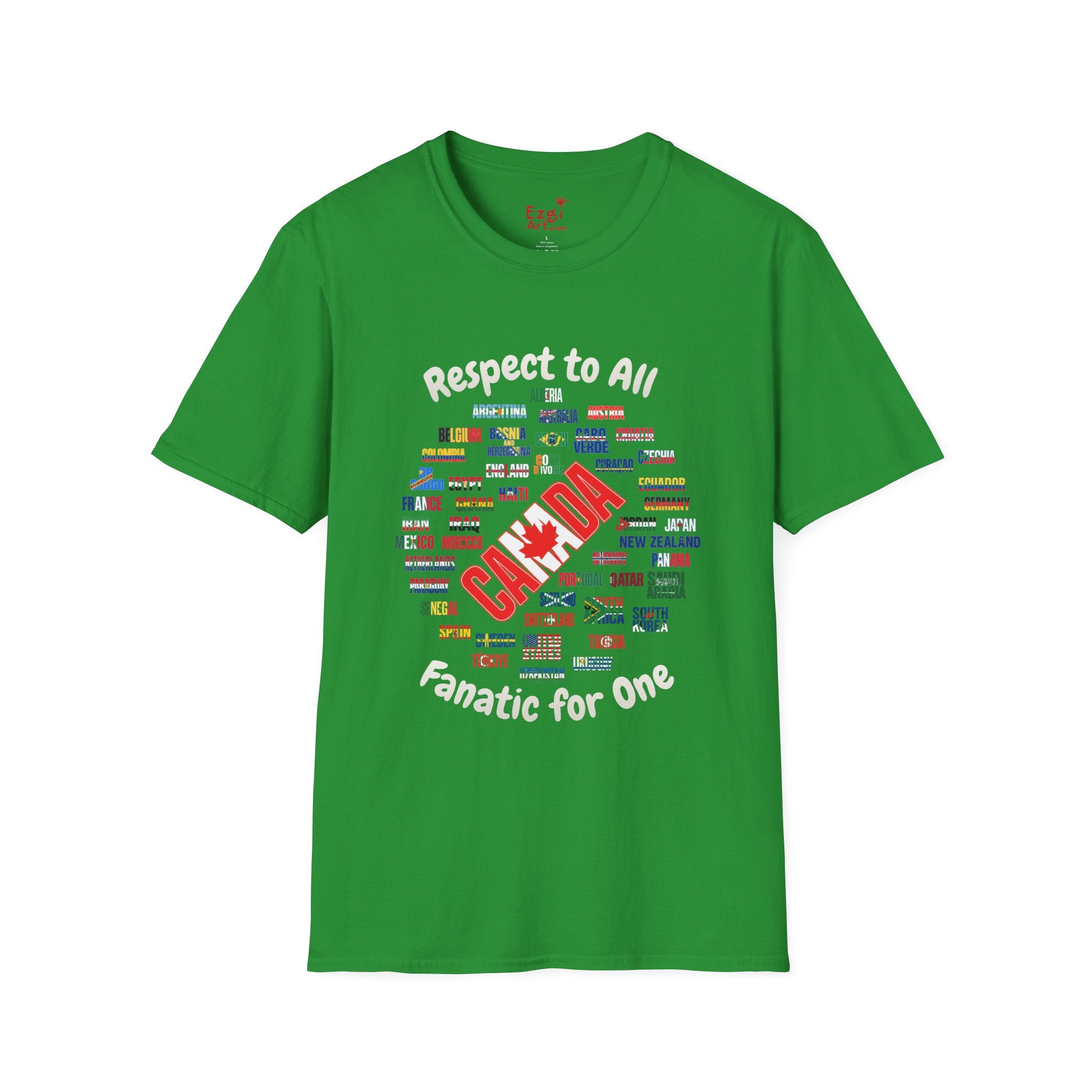 Canada Fan Soccer Tee | White Text | Lightweight