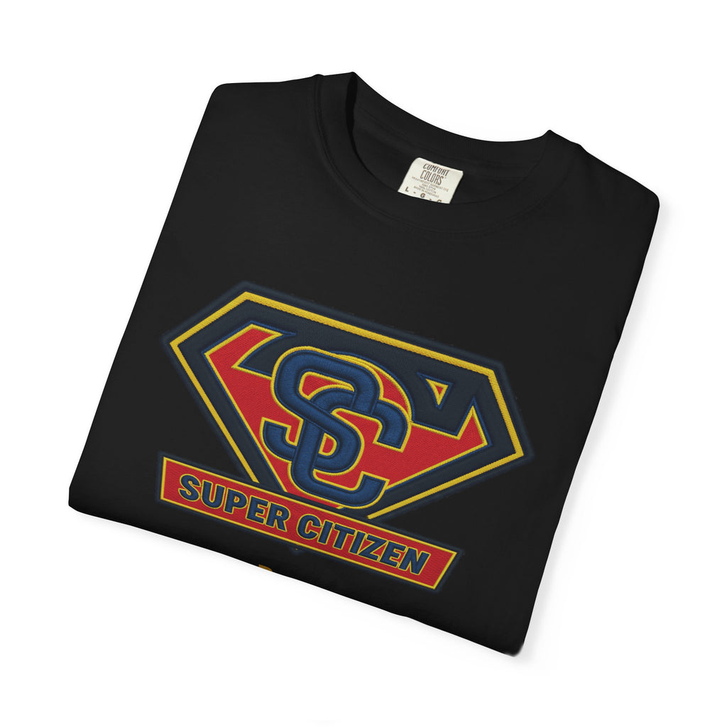 Super Citizen Graphic T-Shirt — "Pays so many taxes" (Yellow text) - A protest tee for everyday people. Regular citizens pay taxes at every step of life—income, purchases, property—while the burden...