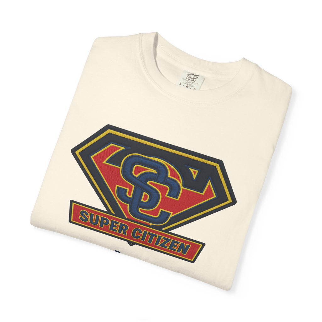 Super Citizen Graphic T-Shirt — "Pays so many taxes" (Blue text) - A protest tee for everyday people. Regular citizens pay taxes at every step of life—income, purchases, property—while the burden...