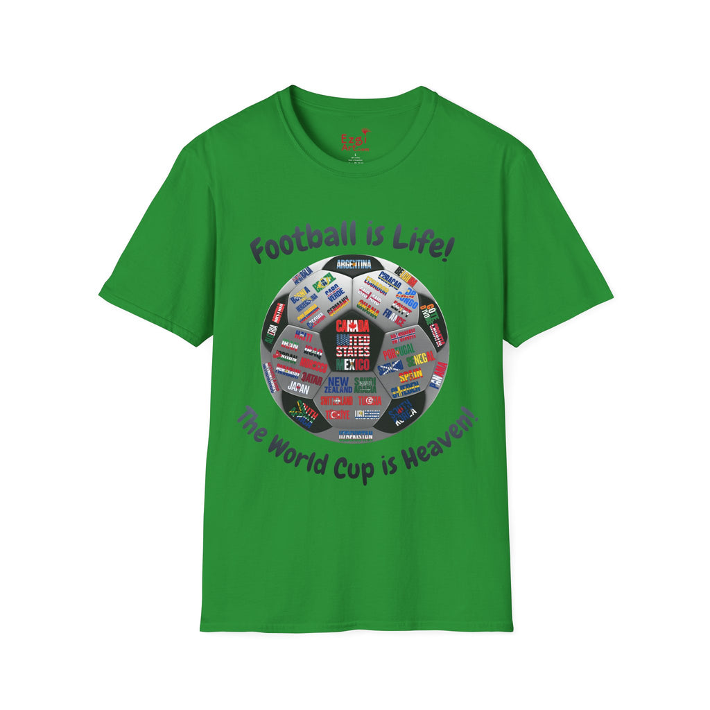 World Cup is Heaven | All Teams Ball Design | Dark Text | Lightweight