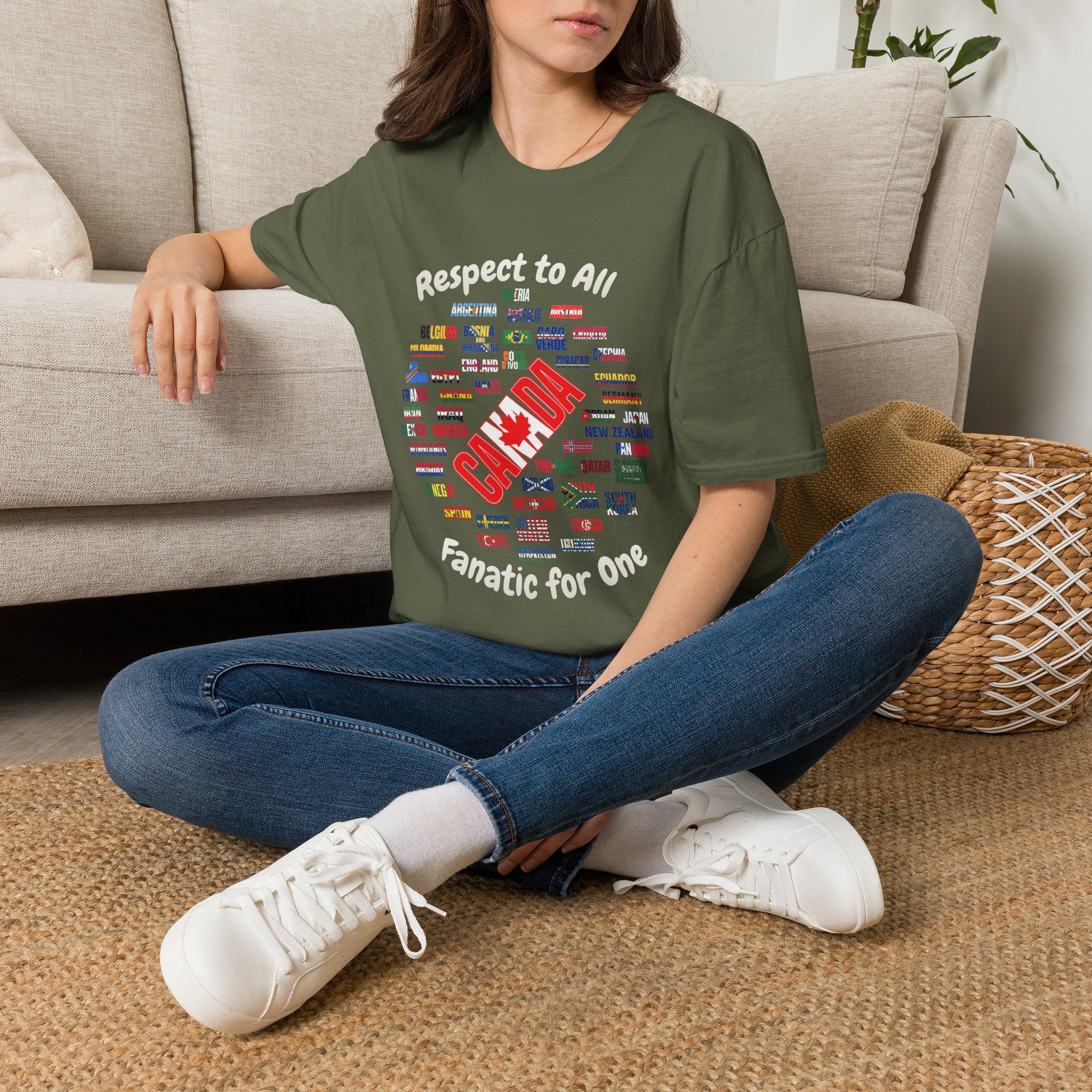 Canada Fan Soccer Tee | White Text | Lightweight