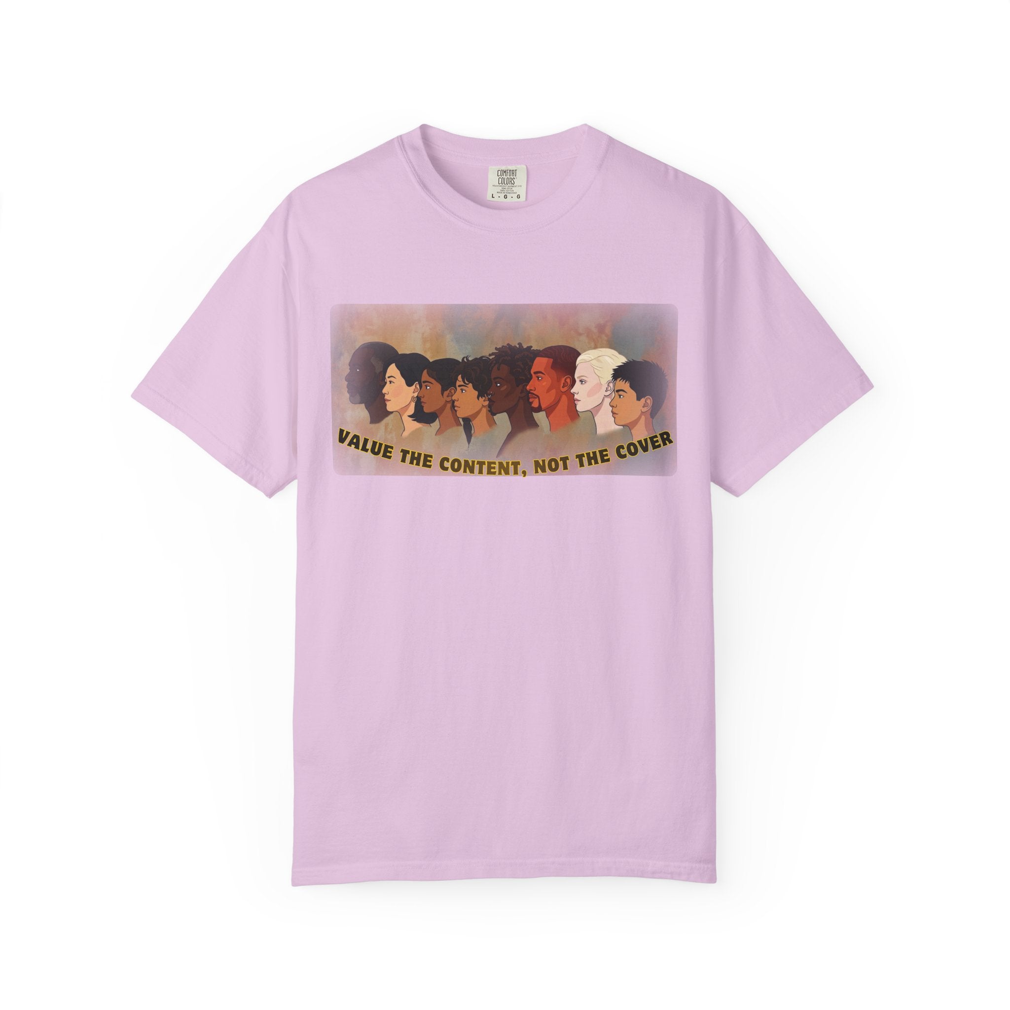 "Value the Content, Not the Cover" Unisex Garment-Dyed T-shirt