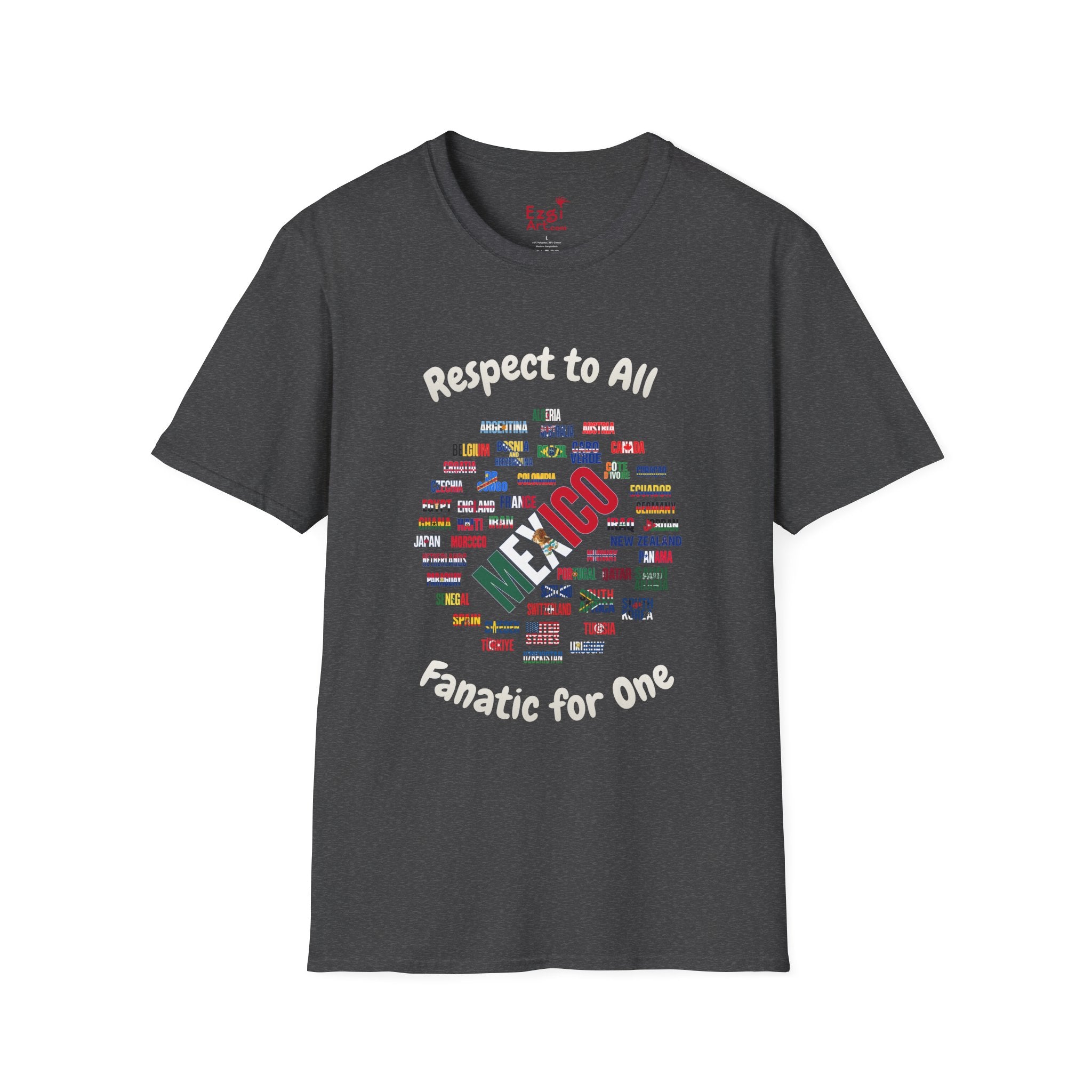 Mexico Fan Soccer Tee | White Text | Lightweight