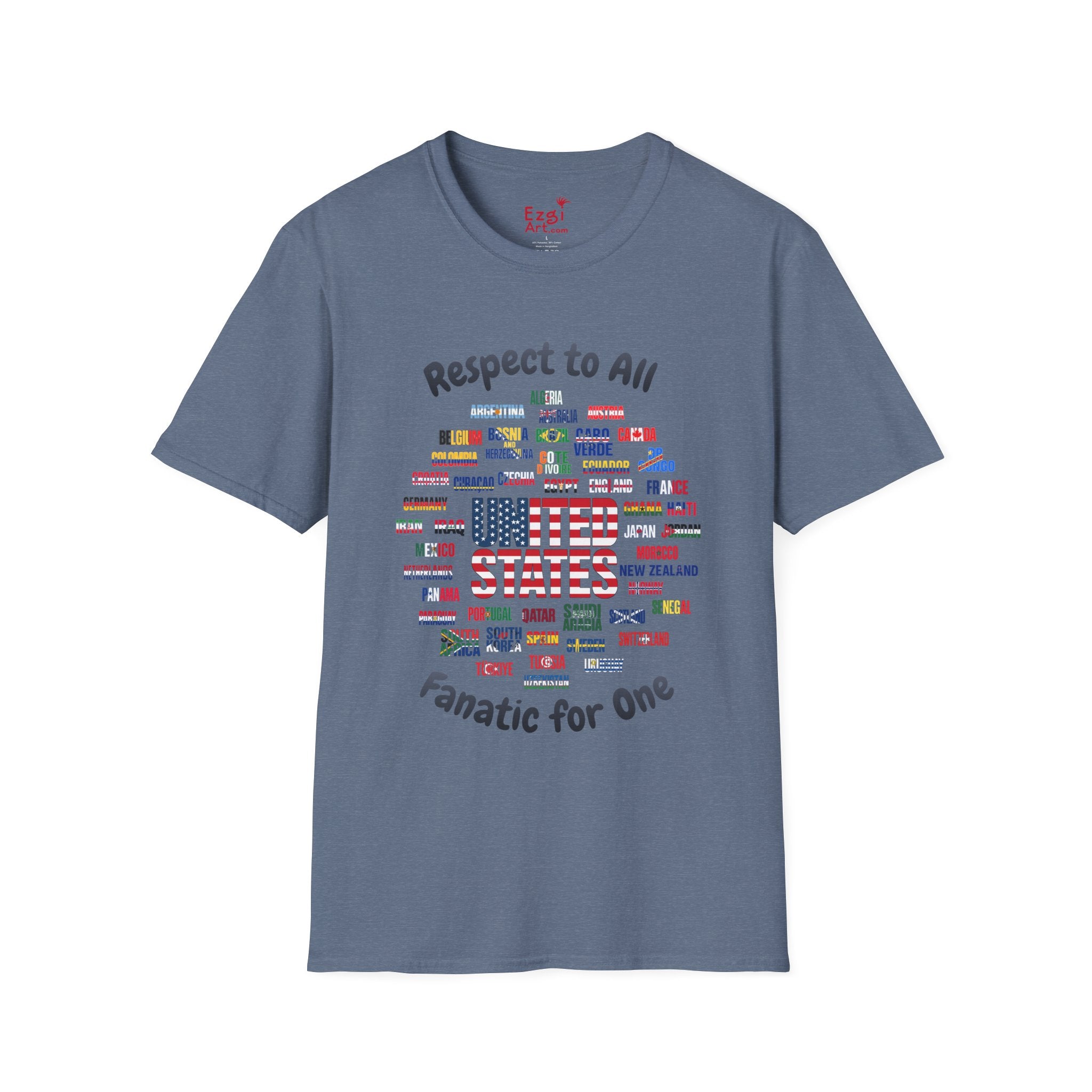 USA Fan Soccer Tee | Dark Text | Lightweight