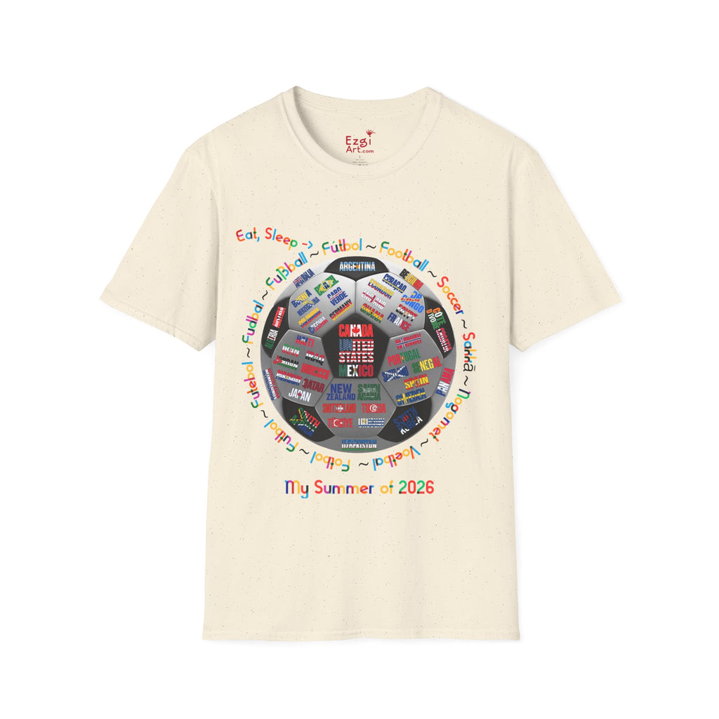 Soccer World Cup | “Eat, Sleep, Football, My Summer 2026" | Colorful Text | Lightweight