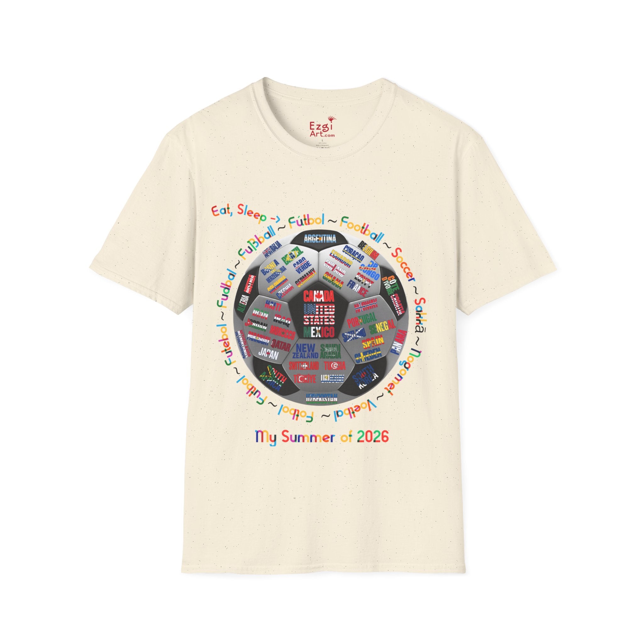 Soccer World Cup | “Eat, Sleep, Football, My Summer 2026" | Colorful Text | Lightweight