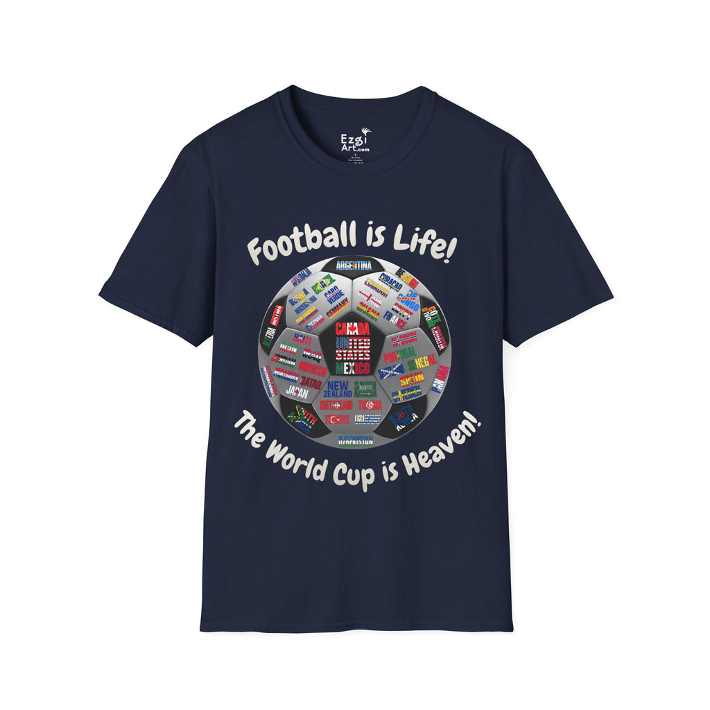 World Cup is Heaven | All Teams Ball Design | White Text | Lightweight