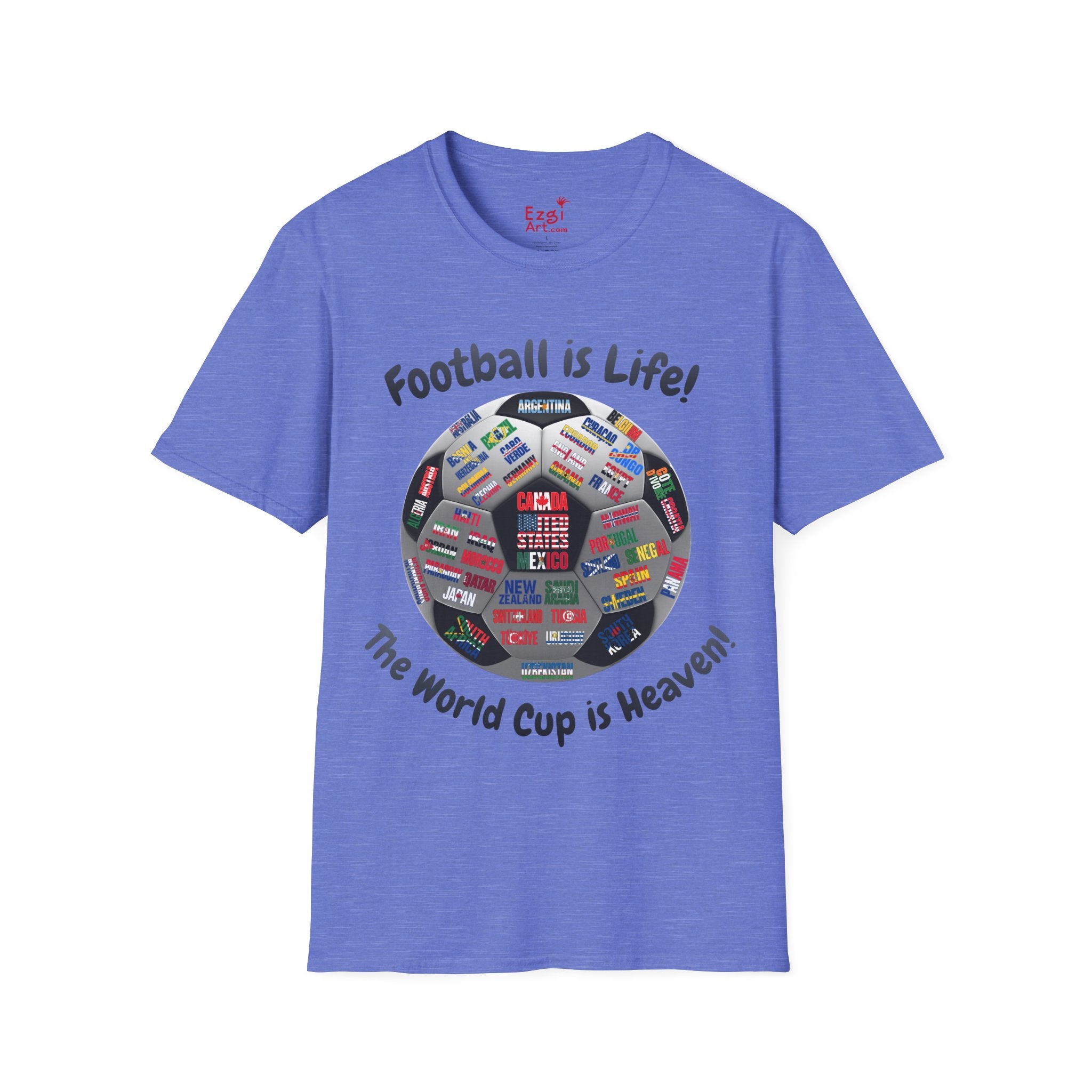 World Cup is Heaven | All Teams Ball Design | Dark Text | Lightweight