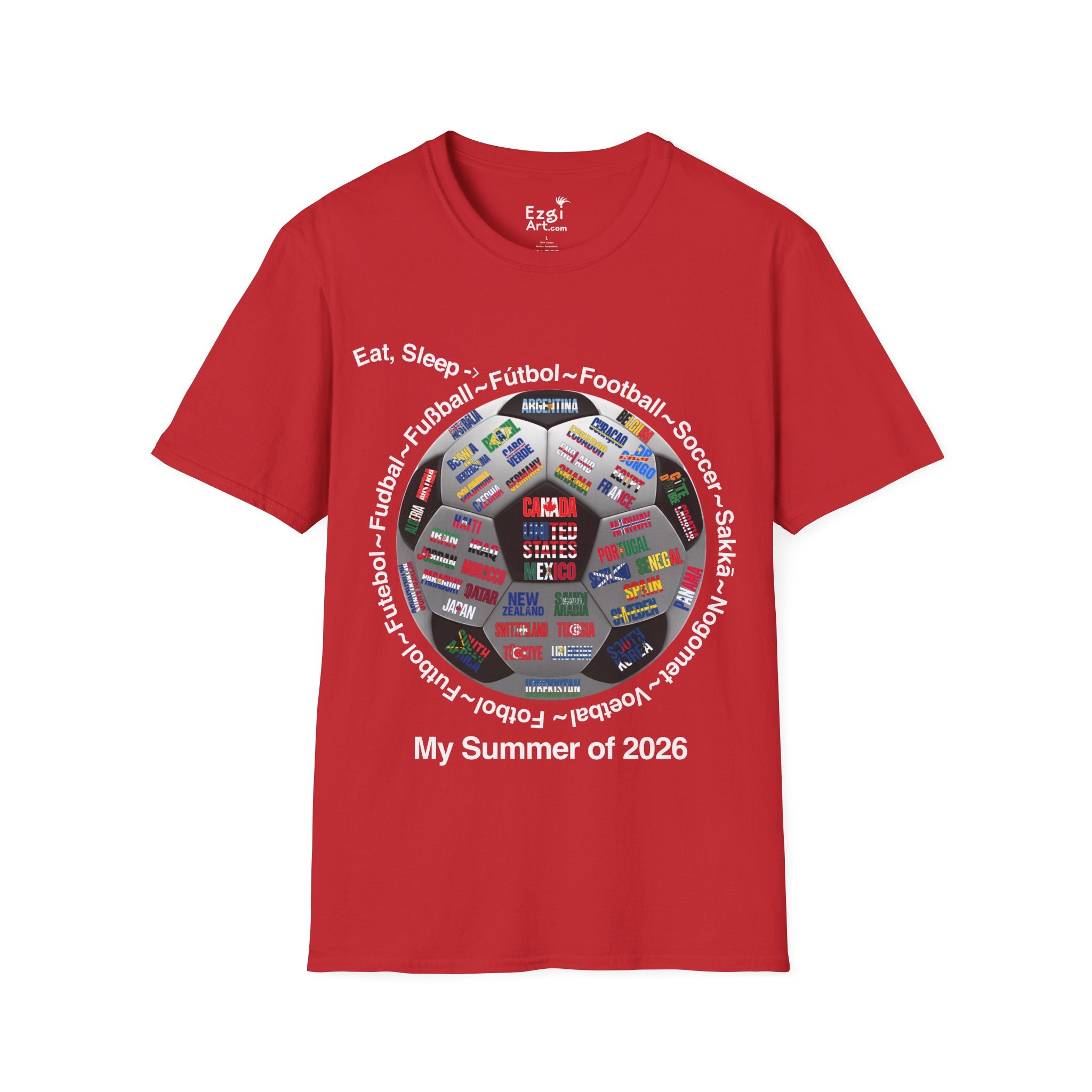 Soccer World Cup | “Eat, Sleep, Football, My Summer 2026" | White or Black Text | Lightweight