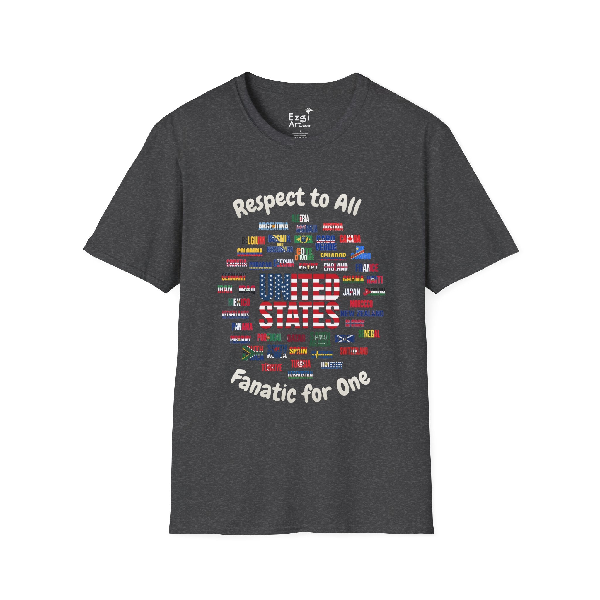 USA Fan Soccer Tee | White Text | Lightweight