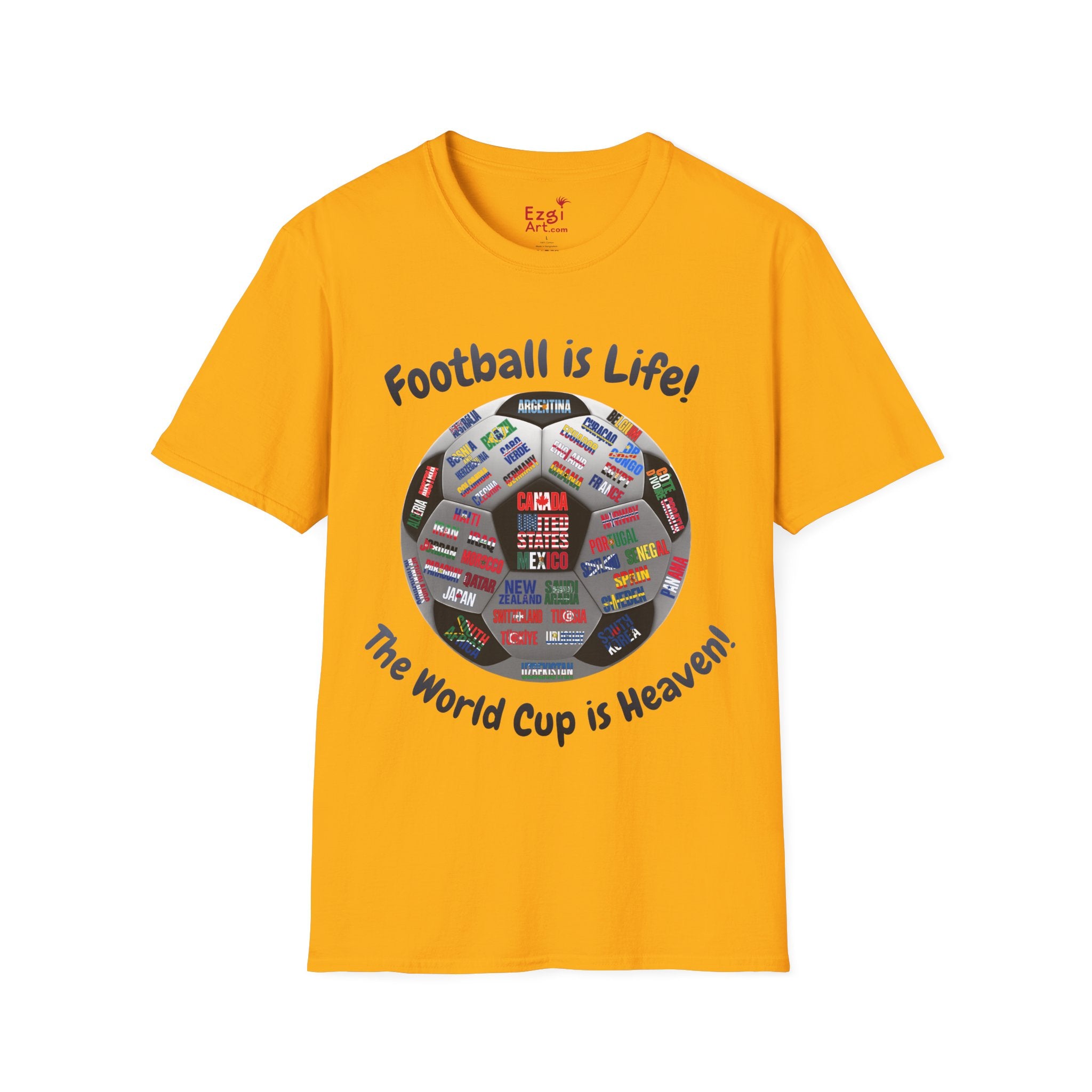 World Cup is Heaven | All Teams Ball Design | Dark Text | Lightweight
