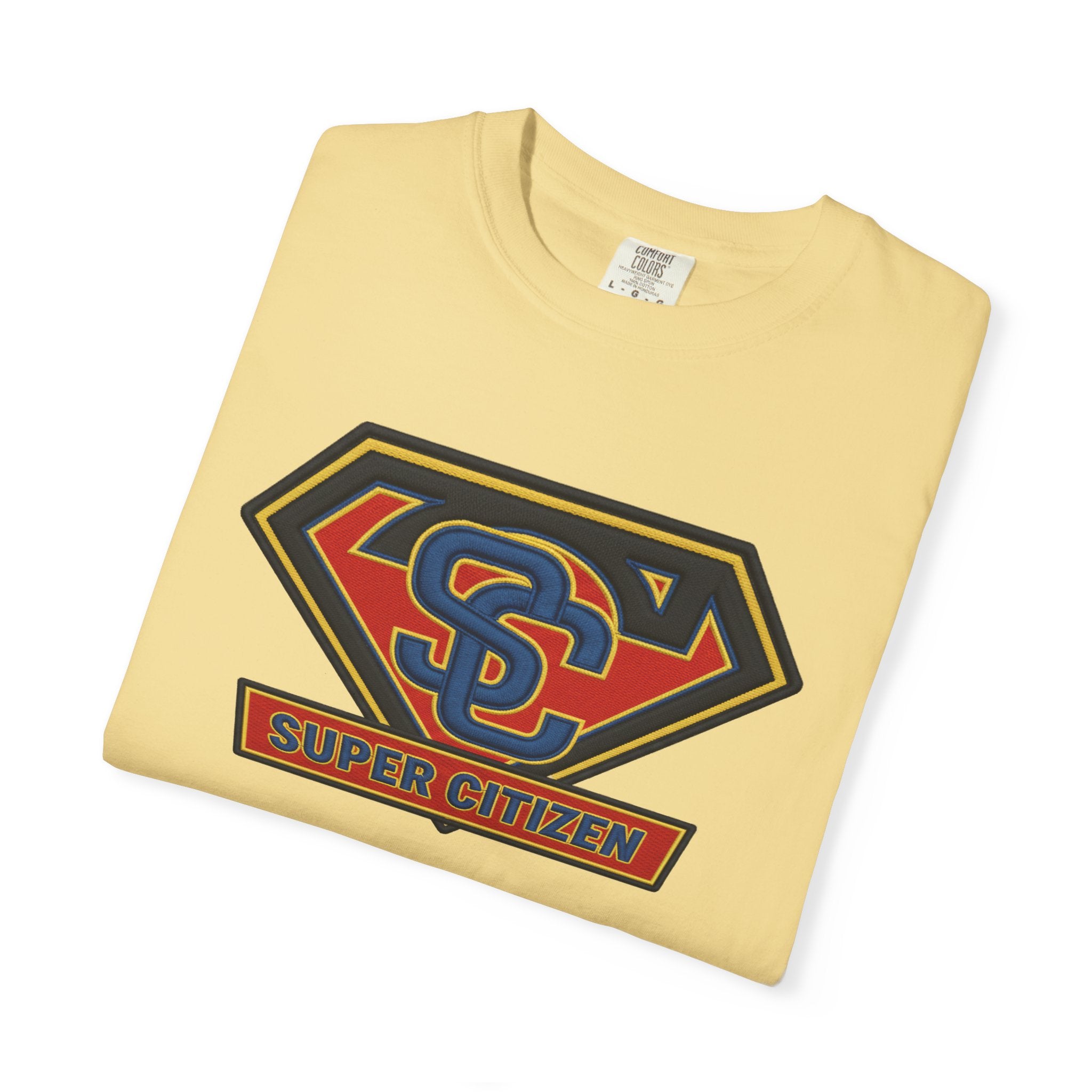 Super Citizen - Printed both sides — "Tax, Tax, Tax" Protest Tee (Blue Text) -  A protest tee for everyday people. Regular citizens pay so many and more taxes than wealthy ones.  Wear it to show your...