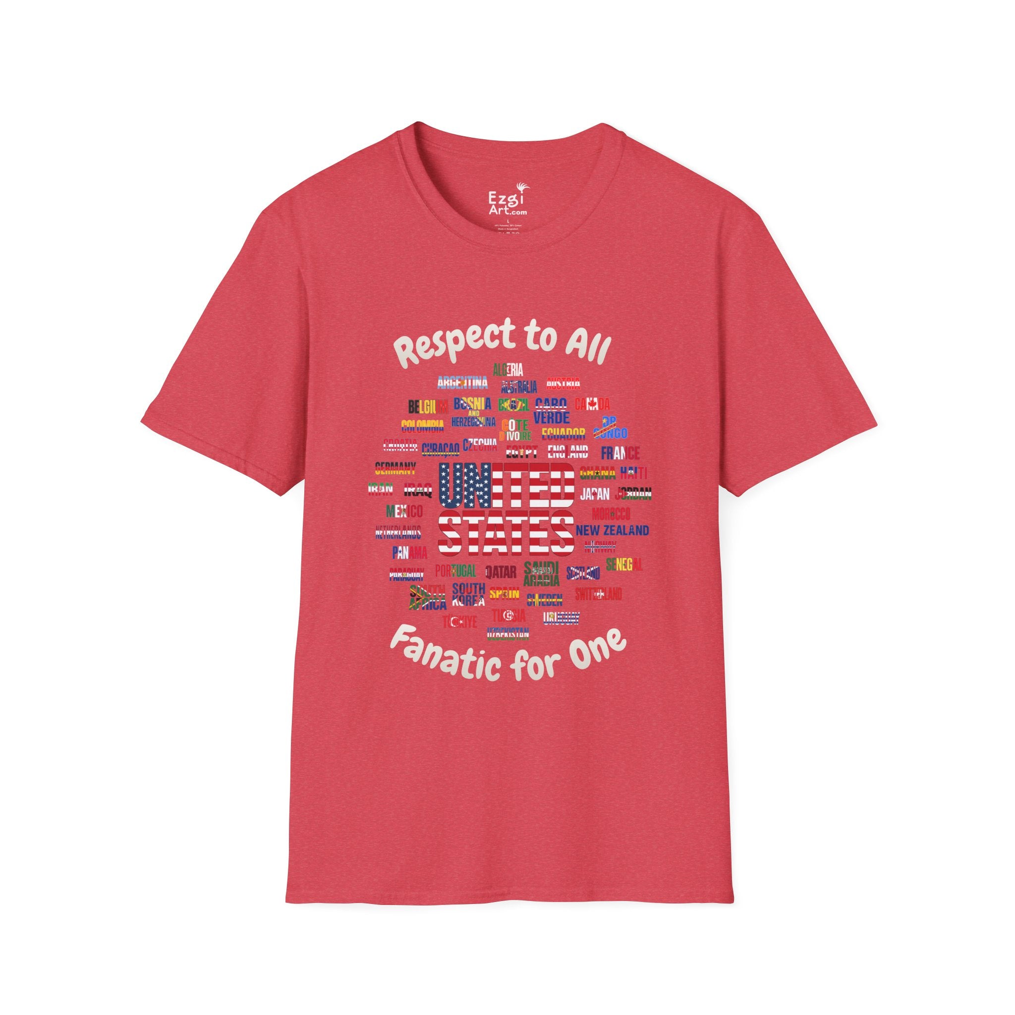 USA Fan Soccer Tee | White Text | Lightweight