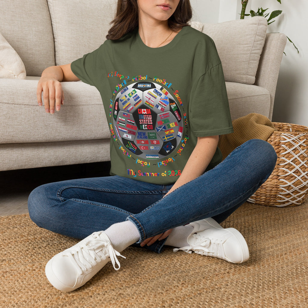 Soccer World Cup | “Eat, Sleep, Football, My Summer 2026" | Colorful Text | Lightweight